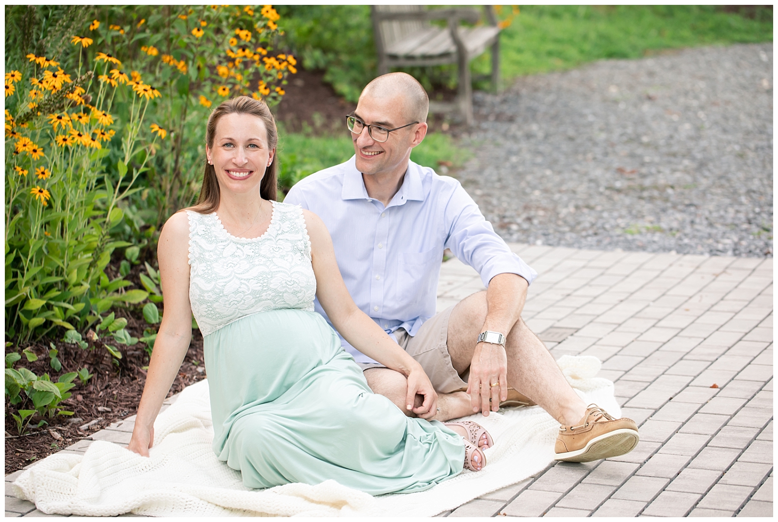 maternity gown in mint at the Howard County Conservancy