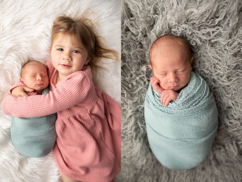 newborn boy with big sister