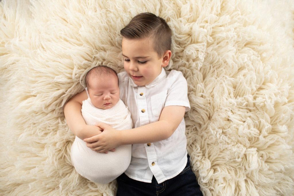 newborn and sibling portraits | Ellicott City Newborn Photographer
