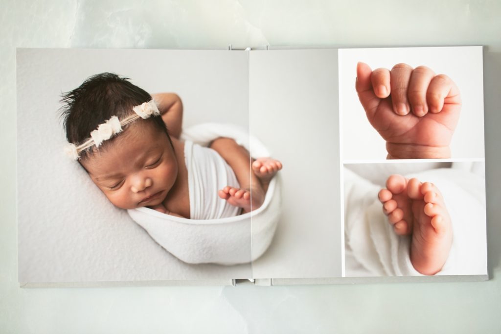 Preserving your newborn portraits in an album