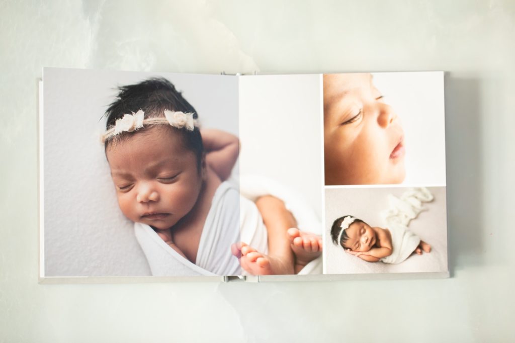 Preserving your newborn portraits in an album