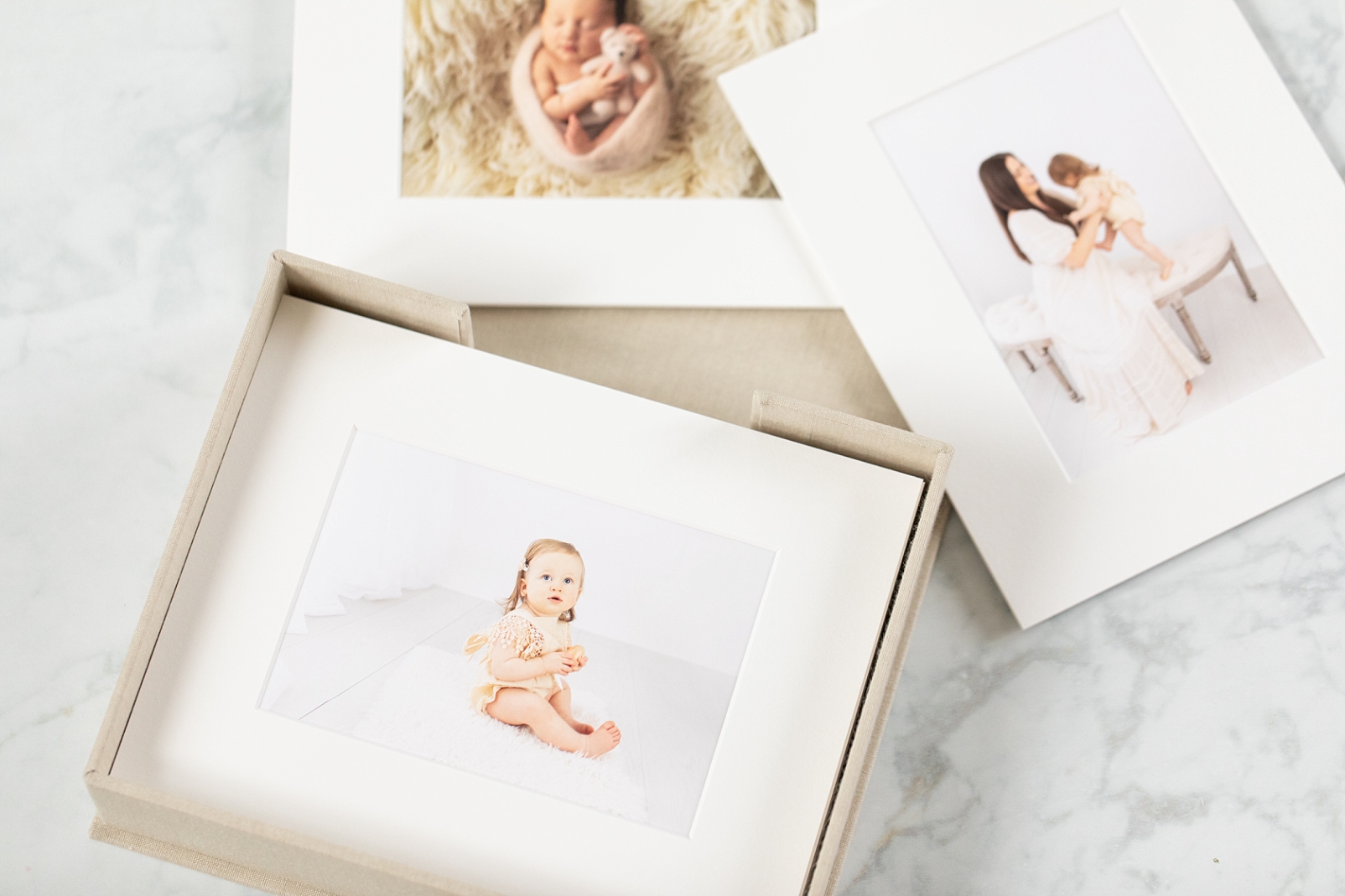 Matted Fine Art Prints box with Rebecca Leigh Photography in Ellicott City Maryland